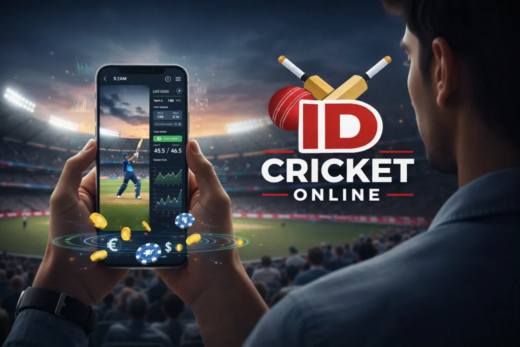 Live online gambling experience on ID Cricket Online with real-time cricket betting and instant odds